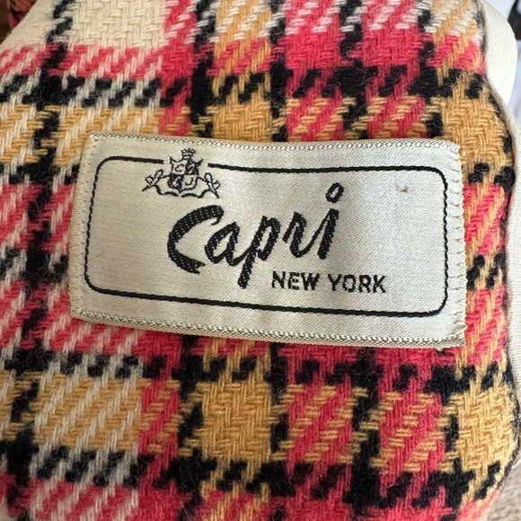 Plaid Pink and Cream Women's Coat - Vintage - CAPRI New York - L/XL 3/5 sleeve - Picture 6 of 6